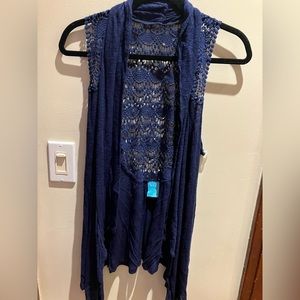 Blue Lace long vest